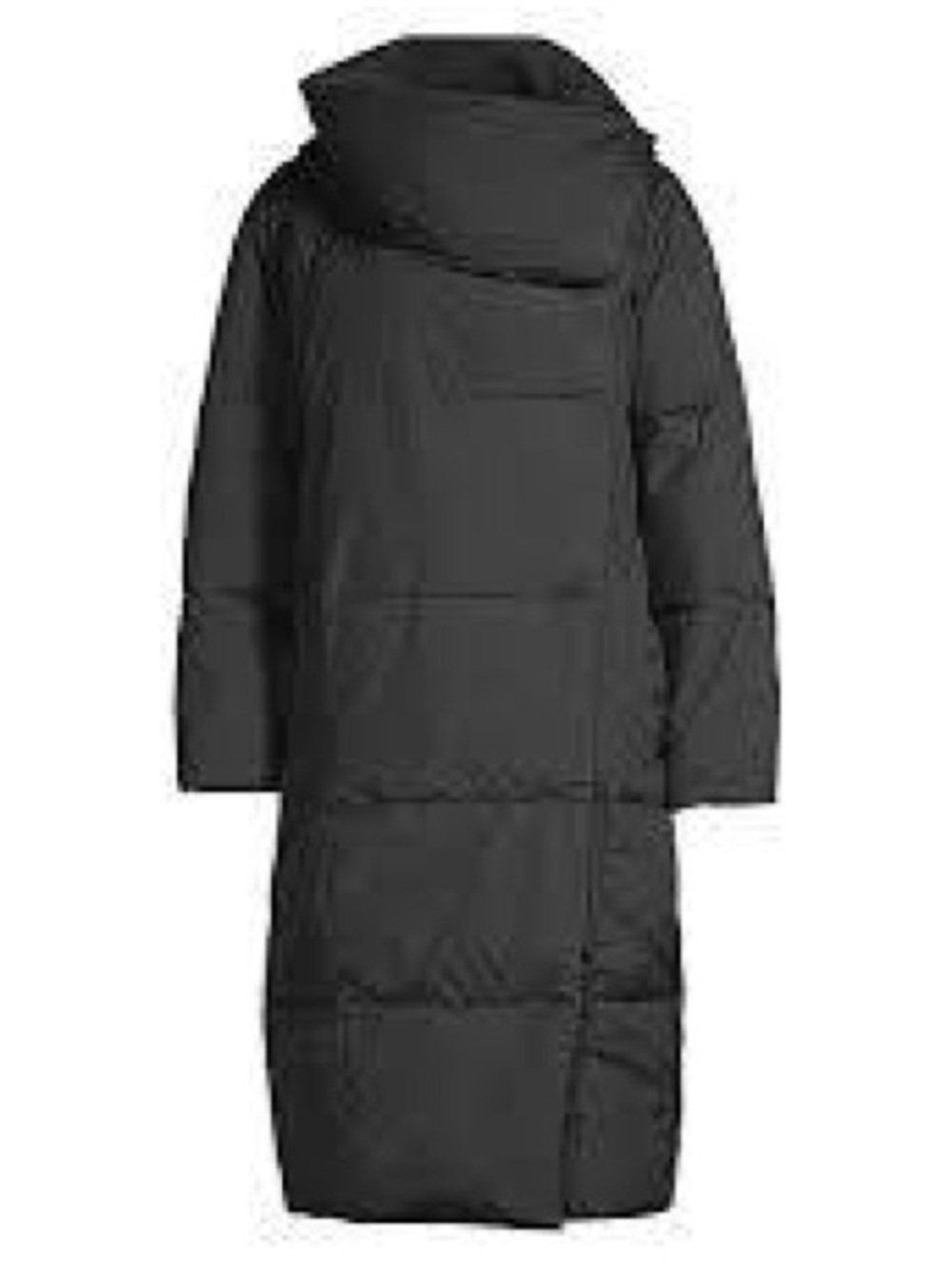 UGG Black Long Puffer Coat with Funnel Collar